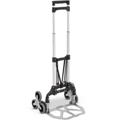 Klappbare Treppensackkarre bis 80 kg Alu Sackkarre inklusive Handschuhe & 2 Expanderseile