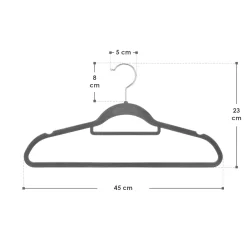Kleiderbügel - Samt Bügel für Garderobe - rutschfest mit Samtbezug