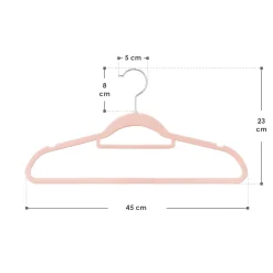Kleiderbügel - Samt Bügel für Garderobe - rutschfest mit Samtbezug