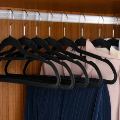 Kleiderbügel - Samt Bügel für Garderobe - rutschfest mit Samtbezug