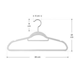 Kleiderbügel - Samt Bügel für Garderobe - rutschfest mit Samtbezug