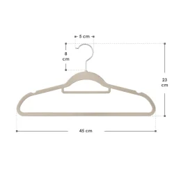 Kleiderbügel - Samt Bügel für Garderobe - rutschfest mit Samtbezug