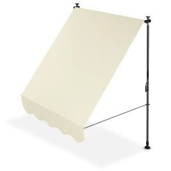 Klemmmarkise Kapstadt mit Handkurbel höhenverstellbarer Sonnenschutz, uv-beständig in 6 Breiten verfügbar