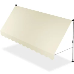Klemmmarkise Kapstadt mit Handkurbel höhenverstellbarer Sonnenschutz, uv-beständig in 6 Breiten verfügbar
