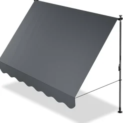Klemmmarkise Kapstadt mit Handkurbel höhenverstellbarer Sonnenschutz, uv-beständig in 6 Breiten verfügbar