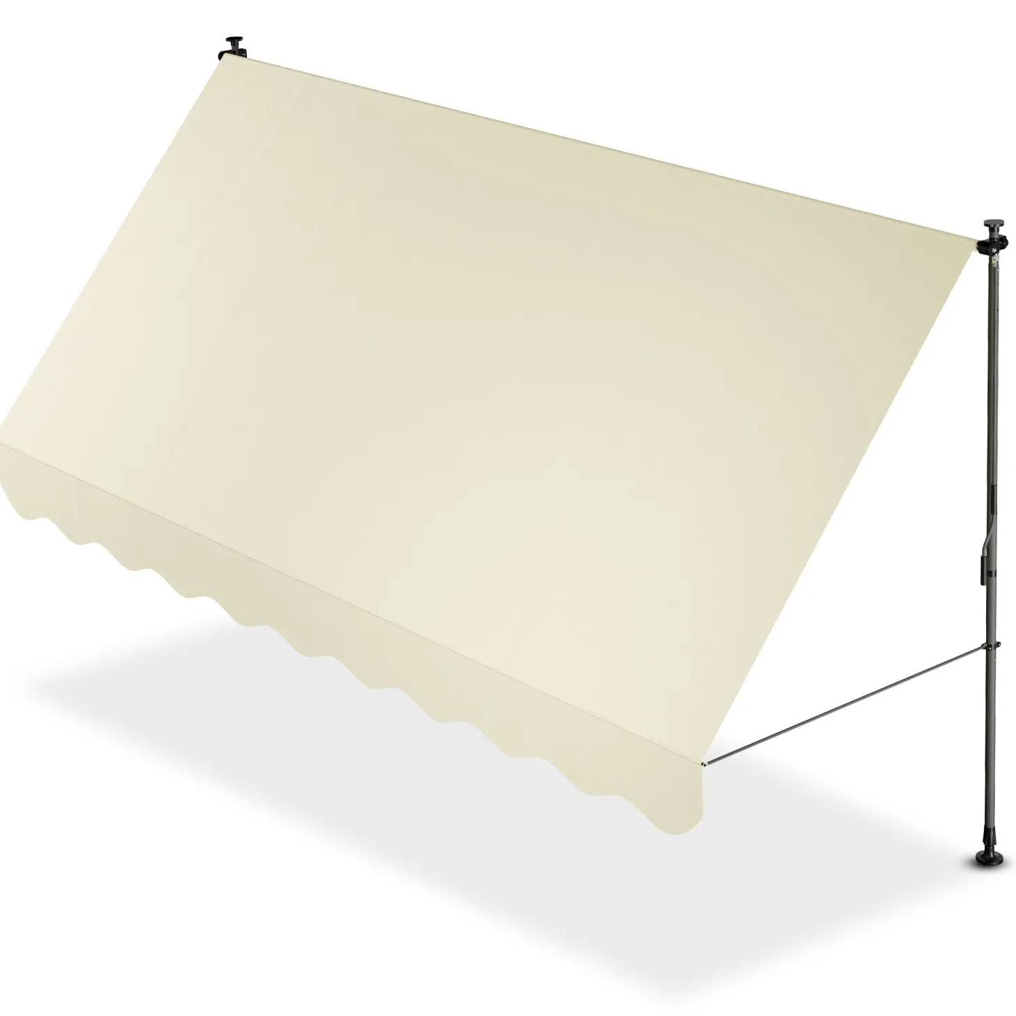 Klemmmarkise Kapstadt mit Handkurbel höhenverstellbarer Sonnenschutz, uv-beständig in 6 Breiten verfügbar