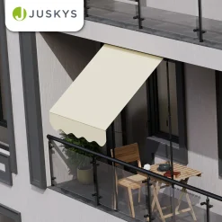 Klemmmarkise Kapstadt mit Handkurbel höhenverstellbarer Sonnenschutz, uv-beständig in 6 Breiten verfügbar