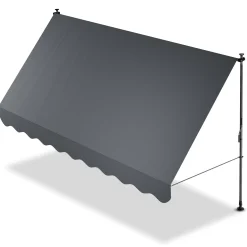 Klemmmarkise Kapstadt mit Handkurbel höhenverstellbarer Sonnenschutz, uv-beständig in 6 Breiten verfügbar