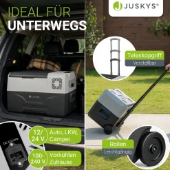 Kompressor Kühlbox Yukon 30l oder 50l mit 12/24 & 230 V Anschluss, App-Steuerung und USB-Ladebuchse