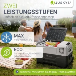 Kompressor Kühlbox Yukon 30l oder 50l mit 12/24 & 230 V Anschluss, App-Steuerung und USB-Ladebuchse
