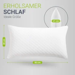 Kopfkissen - 2er Set Bequeme Kissen - atmungsaktiv & hypoallergen