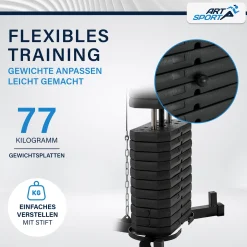 Kraftstation ProfiGym 3000 Ganzkörper Trainingsgerät mit 14 Gewichten bis 77 kg