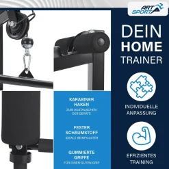 Kraftstation ProfiGym 2000 mit Latzugstange, Butterflystange und Bizepsseilzug