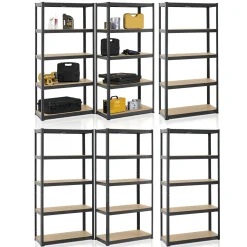 Lagerregal Basic 2er bis 8er Set 180 x 90 x 40 cm Schwerlastregale aus Metall mit Einlegeböden