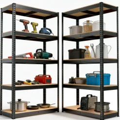 Lagerregal Basic 2er bis 8er Set 180 x 90 x 40 cm Schwerlastregale aus Metall mit Einlegeböden