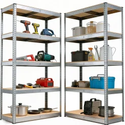 Lagerregal Basic 2er bis 8er Set 180 x 90 x 40 cm Schwerlastregale aus Metall mit Einlegeböden