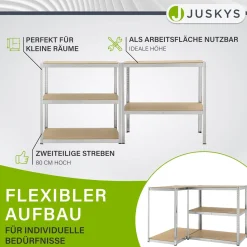 Lagerregal Basic 200 x 100 x 60 cm Schwerlastregal für Keller, Garage oder Werkstatt