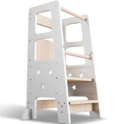 Lernturm Henny Höhenverstellbarer Lernturm für Kinder ab 1 Jahr, sicher und stabil