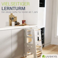 Lernturm Henny Höhenverstellbarer Lernturm für Kinder ab 1 Jahr, sicher und stabil