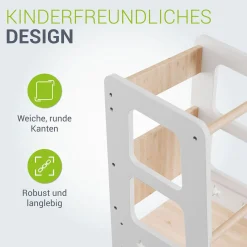 Lernturm Henny Höhenverstellbarer Lernturm für Kinder ab 1 Jahr, sicher und stabil