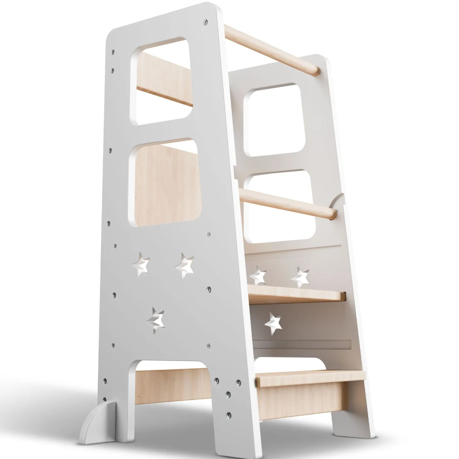 Lernturm Henny Höhenverstellbarer Lernturm für Kinder ab 1 Jahr, sicher und stabil