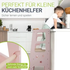 Lernturm Henny Höhenverstellbarer Lernturm für Kinder ab 1 Jahr, sicher und stabil