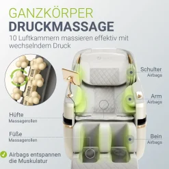 Massagesessel Naxos Mit Ganzkörpermassagefunktion für wohltuende Entspannung
