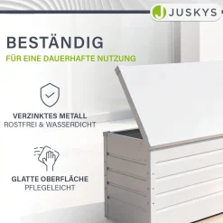 Metall Auflagenbox Limani Wasserdichte Gartenbox zu sicheren Aufbewahrung