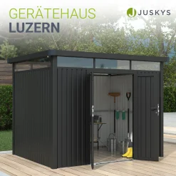 Metall Gerätehaus Luzern Pro Wetterfester Geräteschuppen mit abschließbaren Türen