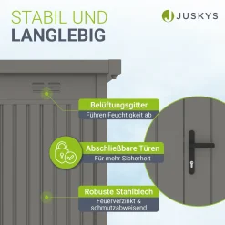 Metall Gerätehaus Luzern Pro Wetterfester Geräteschuppen mit abschließbaren Türen