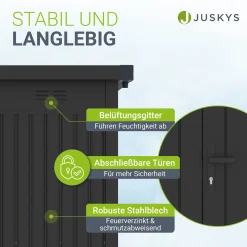 Metall Gerätehaus Luzern Pro Wetterfester Geräteschuppen mit abschließbaren Türen