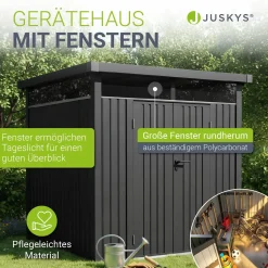 Metall Gerätehaus Luzern Wetterfester Geräteschuppen mit abschließbaren Türen