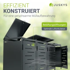 Metall Mülltonnenbox Arel Moderne Gartenbox für 120L bzw. 240L Mülltonnen