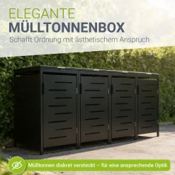 Metall Mülltonnenbox Arel Moderne Gartenbox für 120L bzw. 240L Mülltonnen