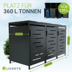 Metall Mülltonnenbox Arel Moderne Gartenbox für 120L bzw. 240L Mülltonnen