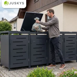Metall Mülltonnenbox Arel Moderne Gartenbox für 120L bzw. 240L Mülltonnen