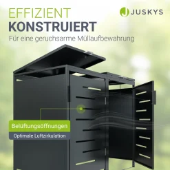 Metall Mülltonnenbox Arel Moderne Gartenbox für 120L bzw. 240L Mülltonnen