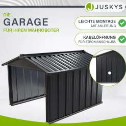 Mähroboter Garage mit Satteldach Rasenmähroboter Garage Stahl 98x89x63 cm