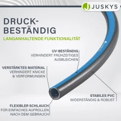 Mobile Schlauchtrommel Basic 30 m Mit Multifunktions-Handbrause, Wandaufhängung und Adaptern