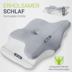 Nackenkissen orthopädisch aus Memory Foam Nackenstützkissen gegen Verspannungen & Nackenschmerzen
