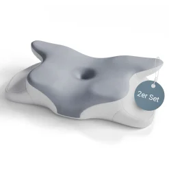 Nackenkissen orthopädisch aus Memory Foam Nackenstützkissen gegen Verspannungen & Nackenschmerzen