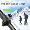 Nordic Walking Wanderstöcke mit Zubehör 2 Alu Teleskop Wanderstöcke mit Gummipuffer Set & Tasche