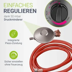 Outdoor Heizstrahler Cuna Mit 11 kW Gas-Brenner für Garten, Terrasse oder Balkon