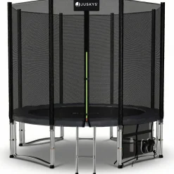 Outdoor Trampolin JumpMaster Gartentrampolin rund für Kinder mit Sicherheitsnetz