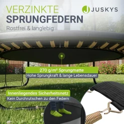 Outdoor Trampolin SkyBounce Stabiles Gartentrampolin mit Sicherheitsnetz und Randabdeckung