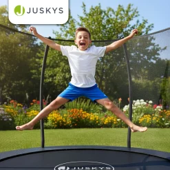 Outdoor Trampolin SkyBounce Stabiles Gartentrampolin mit Sicherheitsnetz und Randabdeckung