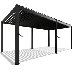 Pergola Lamellendach Tahiti Lamellendach für Terrasse & Garten mit verstellbaren Lamellen
