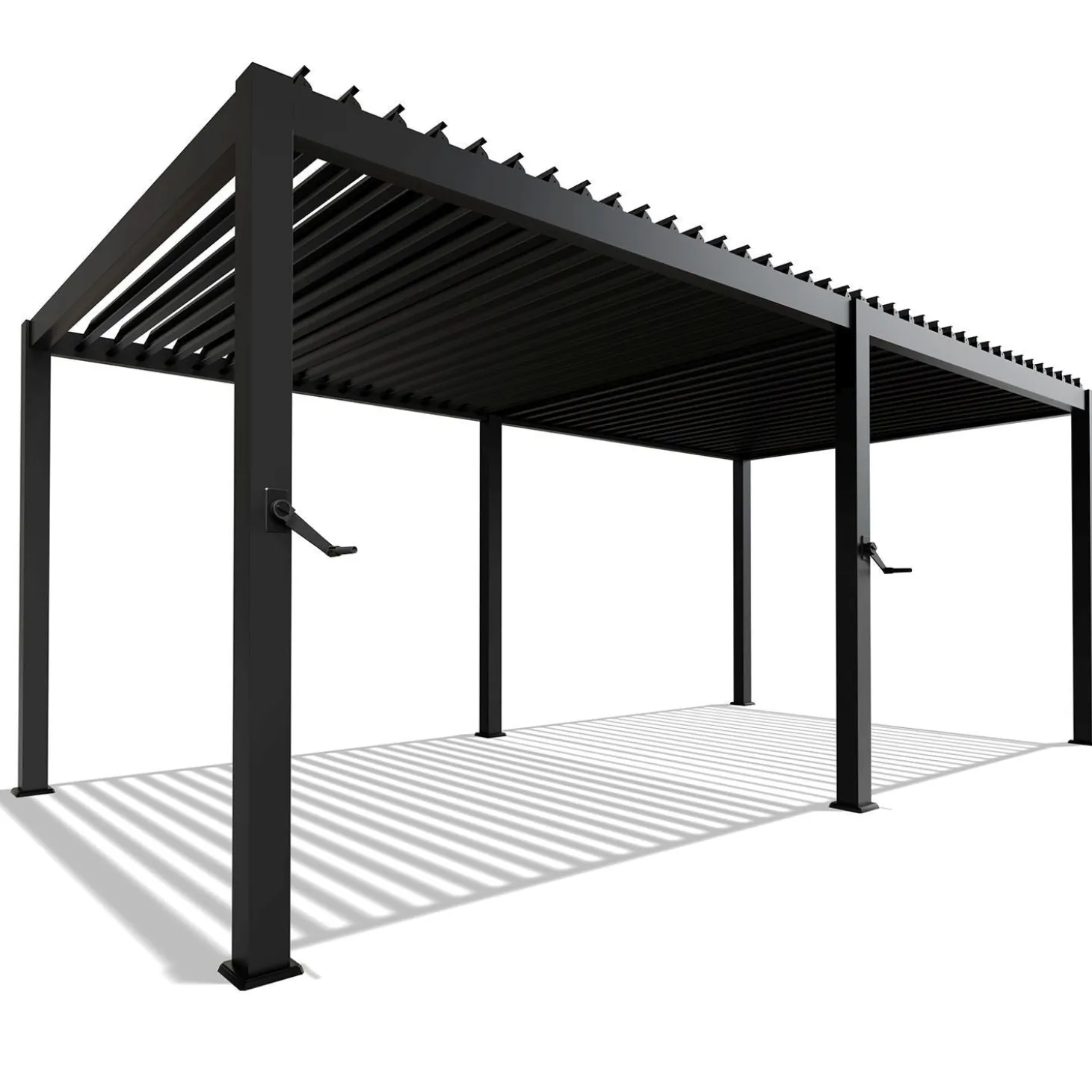 Pergola Lamellendach Tahiti Lamellendach für Terrasse & Garten mit verstellbaren Lamellen