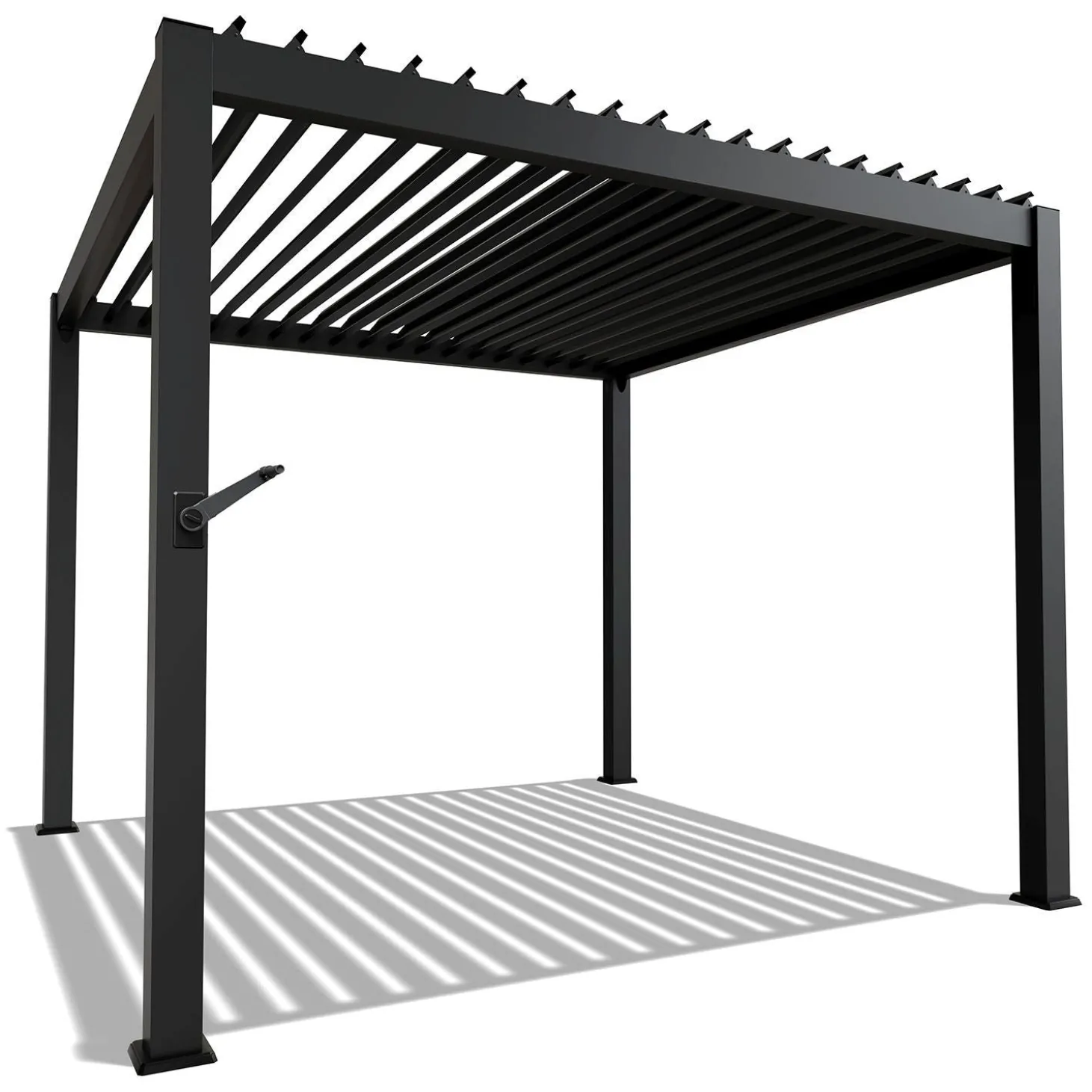 Pergola Lamellendach Tahiti Lamellendach für Terrasse & Garten mit verstellbaren Lamellen