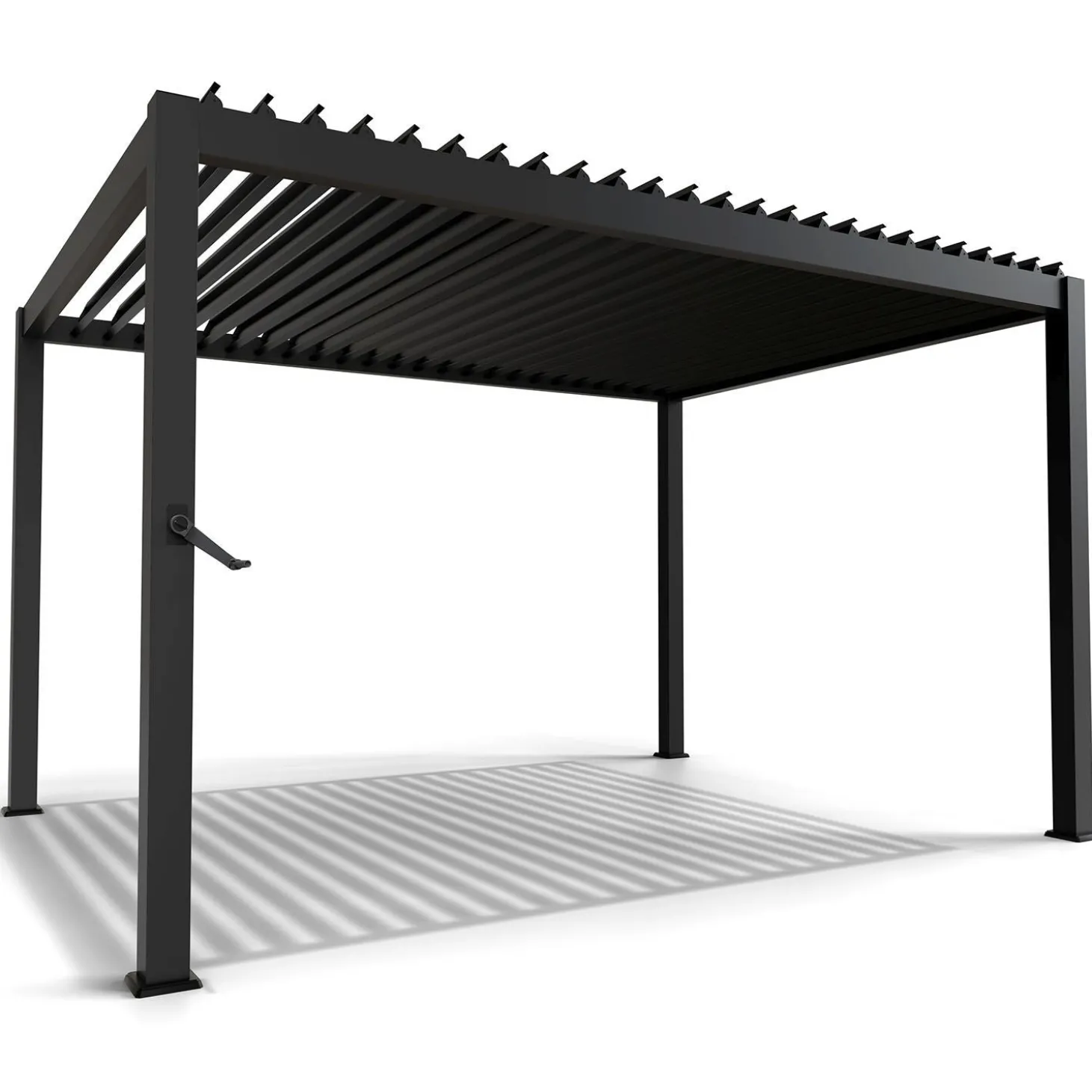 Pergola Lamellendach Tahiti Lamellendach für Terrasse & Garten mit verstellbaren Lamellen